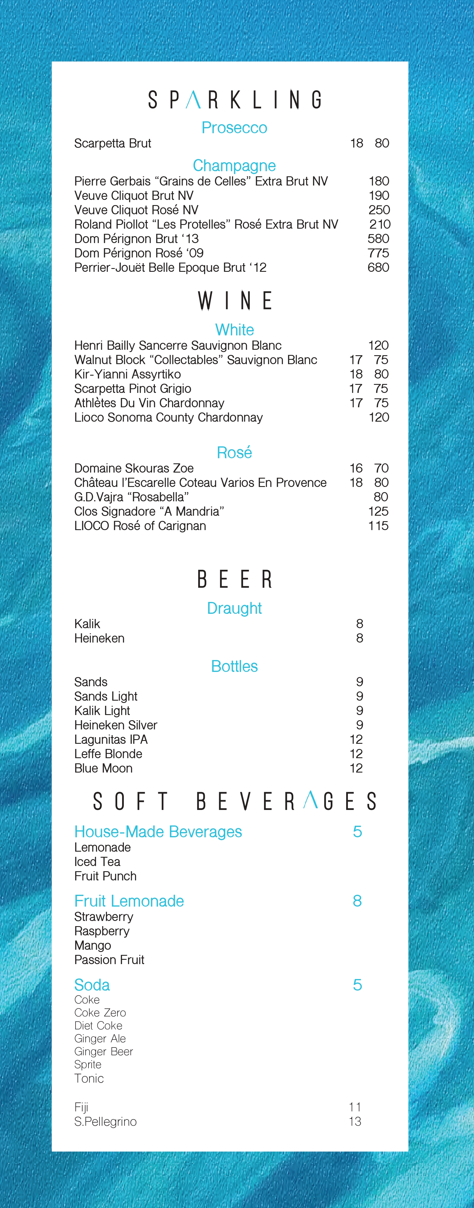 Drink Menu