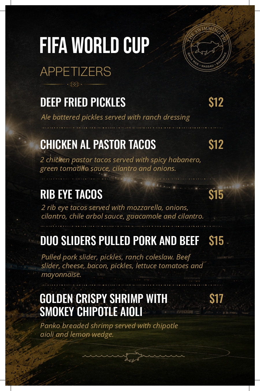 THE SWIMMING PIG Specials